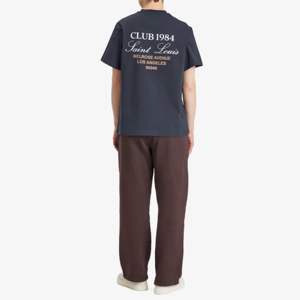 T-shirt DTF surdimensionné bleu | 100% coton French Terry 280 GSM Crewneck | T-shirt graphique rétro | Streetwear Premium & Urban Fashion - Product Image 4