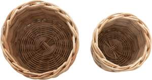 Juego de Cestas de Almacenamiento Cilíndricas de Ratán Tejido a Mano - Macetas de Mimbre Natural y Contenedores Organizadores Multiusos para el Hogar al por Mayor - Product Image 4