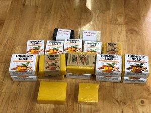 Barra de jabón de cúrcuma Skin 5,3 Oz (paquete de 2) Para cara y cuerpo con ingredientes naturales origen Vietnam - Product Image 3