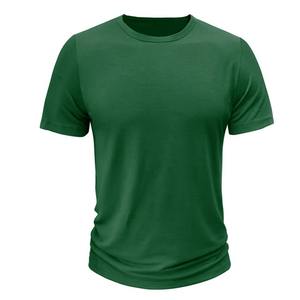 T-shirts pour hommes de qualité supérieure 100% coton biologique Coupe ajustée Style décontracté Col uni Couleur unie Manches courtes Vente en gros Tissu en toile - Product Image 5