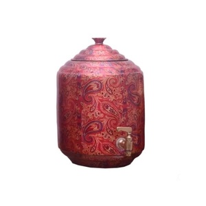 Distributeur d'eau en cuivre à finition antique avec support en métal pour verser facilement et stocker l'eau alcaline naturelle quotidiennement - Product Image 5