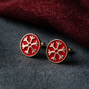Boucles d'oreilles en émail avec logo personnalisé flocon de neige arbre étoile cœur de Noël vente en gros - Product Image 1