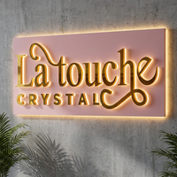 Enseignes LED en acrylique de qualité supérieure, lettres 3D rétroéclairées pour studio photo professionnel et bureau d'agence de design