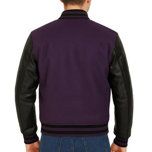 Chaqueta Universitaria Personalizada con Logotipo OEM, Chaqueta de Béisbol, Chaqueta Universitaria para Hombre, Cuerpo de Lana, Mangas de Cuero, Chaqueta Varsity - Product Image 5