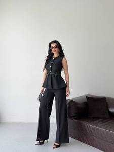 Vestidos de Lona Personalizados con Etiqueta Privada, Ecológicos, Estilo Vintage, de Verano, Largos, de Manga Corta, Venta al Por Mayor, Ropa Casual, Pedidos al Por Mayor - Product Image 2