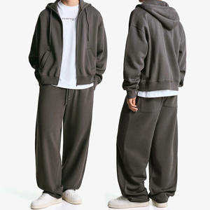 Conjuntos Deportivos de Alta Calidad 100% Algodón, Invierno, Casual, para Hombre, Transpirables, con Cuello Redondo y Cremallera, Diseño Personalizado - Product Image 5