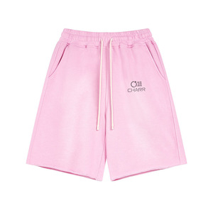 CHARR Men's Solid Gray Cotton Bermuda <b>Shorts</b> Drawstring Waist Casual Style Front Logo Pocket Design - Product Image 4