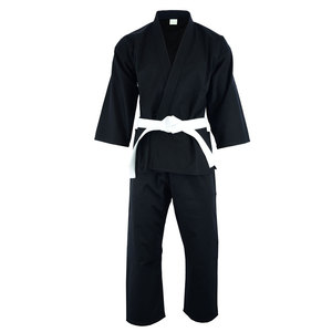 Kwon Judo Uniform Kit Black 100% Cotton Breathable Lightweight Quick-Dry Adult Unisex with Belt Bag Towel Hand <b>Wraps</b> - Product Image 2