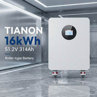 Batterie LiFePO4 intelligente à écran tactile 16 kWh 314 Ah 51,2 V ESS pour stockage solaire domestique, batterie de secours hors réseau pour maison