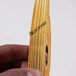 OEM French Metal Wire Dekorative Gold besätze Zöpfe Schnürsenkel Trim Tresse Galon Gold Metallic Wire Mylar Silk Custom