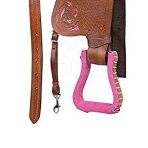 Cómodo Sillín de Cuero para Caballo con Estructura de Madera para Entrenamiento Profesional de Carreras y Prácticas de Equitación - Product Image 5