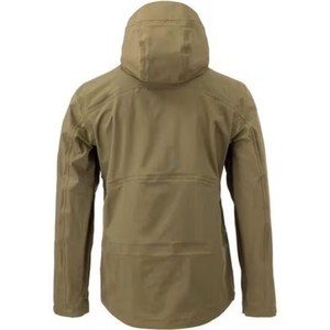 เสื้อกันลมกันน้ำผู้ชาย, เสื้อปีนเขาขนาด XS พร้อมฮู้ดย้อมสีเรียบและปิดซิป - Product Image 2