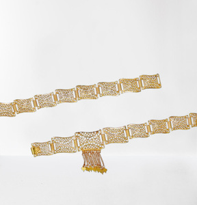 Chapado en oro tradicional árabe étnico hueco joyería Artificial cintura vientre cadenas cinturón cuerpo joyería - Product Image 1