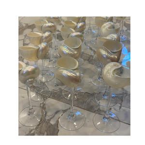 Cristalería de concha marina, tazas de concha hechas a mano de Vietnam, perfectas para una decoración de lujo inspirada en el océano - Product Image 5