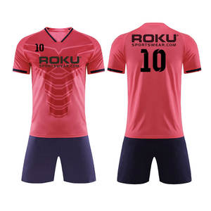 Uniformes de fútbol personalizables de alta calidad para adultos, diseño transpirable de poliéster duradero con logotipo de nombre de equipo, conjuntos hechos en fábrica - Product Image 1