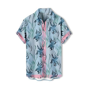 เสื้อยืดชายหาดแขนสั้นของผู้ชายเสื้อฮาวายลำลองลำลองแห้งเร็วเป็นมิตรกับสิ่งแวดล้อมดีไซน์ตามสั่ง - Product Image 1