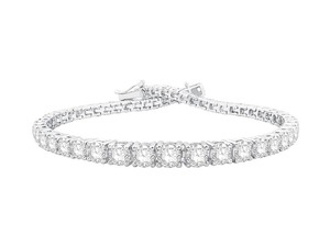 Bracelet de créateur en diamant rond gradué de 7,00 carats F-G VS, cultivé en laboratoire, en platine, pour fête de fiançailles - Product Image 2