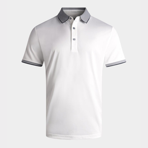 Camisetas de polo de golf de alta calidad para hombre, personalizadas disponibles opciones de color, diseño de cuello en contraste para un aspecto moderno de productos de golf - Product Image 2