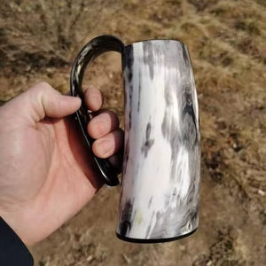 Taza para beber con cuerno de búfalo: Diseño Ecológico de animales y ángeles para hoteles de fiesta en casa | Hecho a mano por Global Exports - Product Image 1