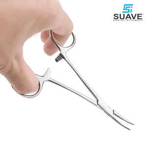 คีมล็อคปลายตรงโค้ง คีมผ่าตัดสแตนเลสสําหรับการผ่าตัดโดย SUAVE เครื่องมือผ่าตัด - Product Image 5