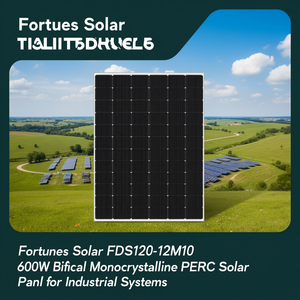 Panneau solaire monocristallin PERC bifacial Fortunes Solar FDS120-12M10 600W pour systèmes industriels - Product Image 3