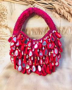 Designer Chic Ethnic Silk Evening <b>Clutch</b> Luxury Handmade Purse for <b>Weddings</b> and Cultural Celebrations - Product Image 1