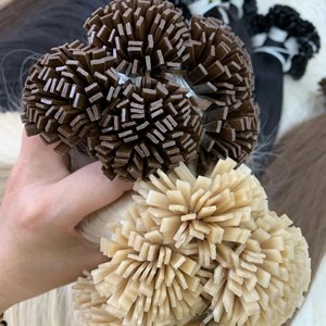 Extensions de cheveux en kératine ultra-lisses, 100% cheveux humains, doux et sans nœuds, cheveux bruts, couleur personnalisée, super double drawn - Product Image 2