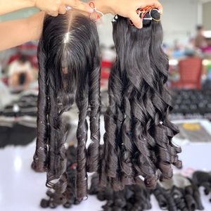 Mechones hinchables de color natural de buena calidad de 100% extensiones de cabello humano vietnamita cabello crudo - Product Image 1