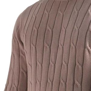 เสื้อพูลโอเวอร์คอกลมผู้ชาย ผ้าฝ้าย 100% ป้องกันการเป็นขุย ลายปักตัวอักษรด้านหน้า สำหรับฤดูหนาว  รับออกแบบตามสั่ง MOQ ต่ำ - Product Image 5