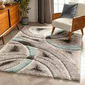 Alfombra peluda 3D de poliéster lavable de lujo de diseño moderno al por mayor para sala de estar y dormitorio - Product Image 5