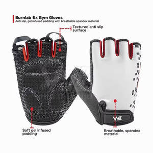 Custom Sport Workout Training Body Building Fitness Palm Fit Guantes Levantamiento de pesas Medio dedo Guantes para gimnasio - Product Image 6