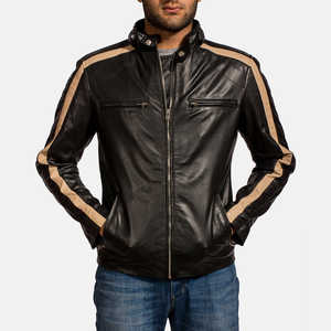 Top Design 100% veste d'hiver pour hommes en cuir de haute qualité personnalisable manches complètes avec col montant prix raisonnable - Product Image 2