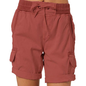 Los mejores diseños de pantalones cortos Cargo para mujer, peso ligero, antiarrugas, transpirables, duraderos, multibolsillos, patrón sólido, informal, ecológico - Product Image 1