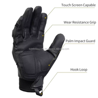 Gants tactiques personnalisés de haute qualité à doigts complets avec écran tactile en polyester et nylon dur pour les sports de plein air, la randonnée
