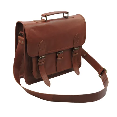 Designer Vintage Fashion Genuine Leather Unisex Office Compartment Briefcase with Buckle Closure Best Laptop Messenger Bag