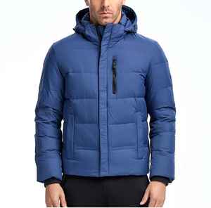 Chaqueta de Invierno para Hombre de Alta Calidad, Impermeable, Cortavientos, Transpirable, con Relleno de Algodón, Estilo Casual Largo, Cuello Alto - Product Image 1