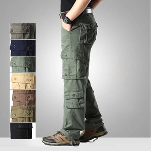 Pantalon cargo léger à taille moyenne et respirant pour hommes, été, printemps, vêtements de travail en coton, grande taille 6XL, jogging d'escalade décontracté - Product Image 6