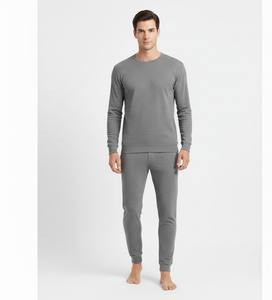 Combinaison thermique pour homme en gris froid, douce, à manches longues, respirante, chaude, vêtements d'hiver - Product Image 6