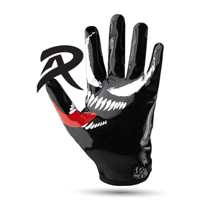 High Quality 2-Tone Silicon Custom American <b>Football</b> Receiver Gloves Premium Anti Slip Grip For Outdoor Training And Game Play - Product Image 3