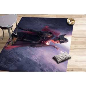 Tapis imprimé charmant : Cadeau pour lui, tapis au design moderne en chenille, avec poils doux - Product Image 4