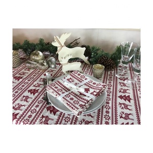 Christmas Reindeer Embroidered Cotton Woven Rectangular Coasters Elegant Wedding Party Table Decoration Bulk Buyers - Product Image 5