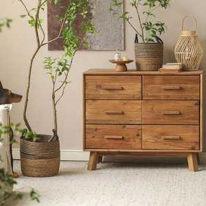 Cesta de almacenamiento de cesta de vientre de algas marinas tejidas de plantas de flores de diferentes colores - Product Image 1