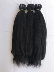 Extensions de tissage de cheveux humains vierges lisses crépus de 22 pouces à cuticule alignée origine indienne prix de gros - Product Image 4