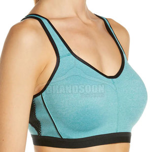 Sujetador deportivo hecho a medida de alta calidad El mejor material: Sujetador deportivo transpirable de poliéster Spandex de talla grande - Product Image 4