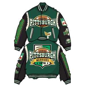 Veste universitaire personnalisée brodée pour hommes bombardier à manches épaules en cuir épais veste de vol de baseball coupe ample veste d'hiver à fermeture éclair - Product Image 2