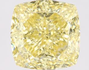 Fabricación de joyas certificada GIA amarillo intenso elegante 3,01 CT VVS1 brillante modificado corte de cojín diamantes sueltos Naturales de La India - Product Image 1