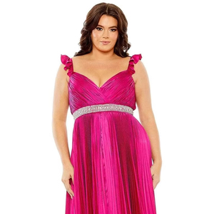 Lujoso y elegante sin mangas sin espalda bordado con lentejuelas y perlas A-Line vestido de fiesta para mujer vestido de noche para fiestas - Product Image 1