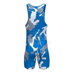 Customized 100% Polyester Wrestling Singlets New Design OEM Service Plus Size Wrestling Singlet - Product Image 3