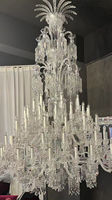 Grand lustre européen à 73 lumières en cristal Asfour pour musée, hôtel, hall d'entrée, foyer, éclairage Baccarat