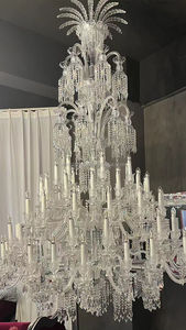 European Large 73-lights Bell Candle Asfour Crystal Chandelier for Museum Hotel Lobby Foyer Entrance <strong>Hall</strong> Bacarat Lighting - Product Image 4
